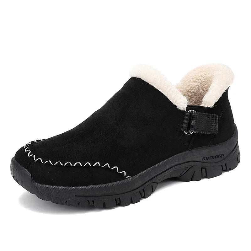 Winter Instappers met Imitatiebont Voering – Warme Orthopedische Schoenen met Antislip Zool