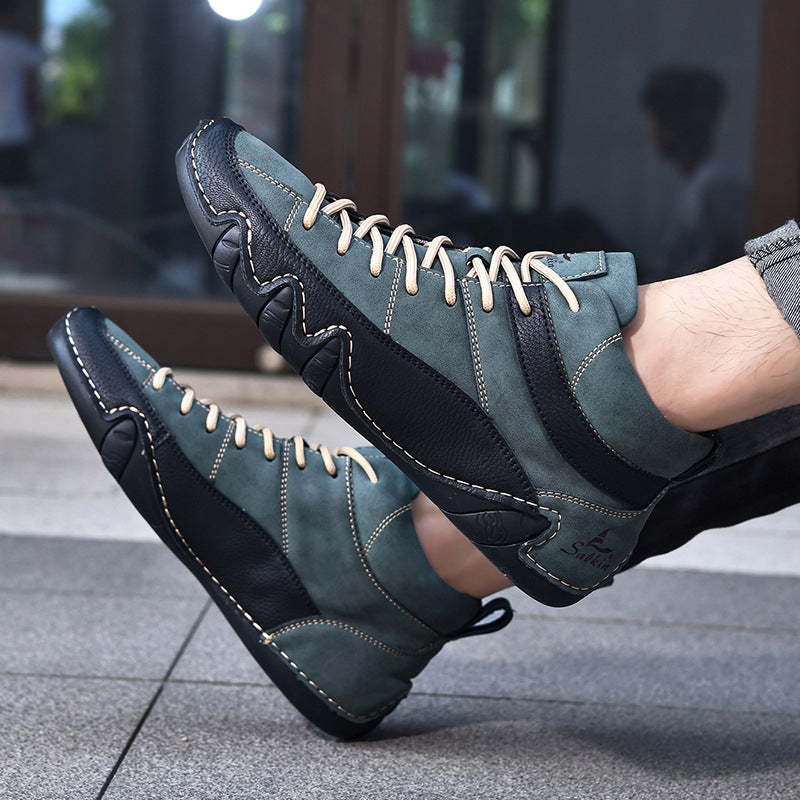 Leren Heren Schoenen – Comfortabele Nubuck Leren Schoenen met Grip & Duurzaamheid