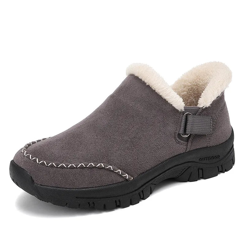 Winter Instappers met Imitatiebont Voering – Warme Orthopedische Schoenen met Antislip Zool
