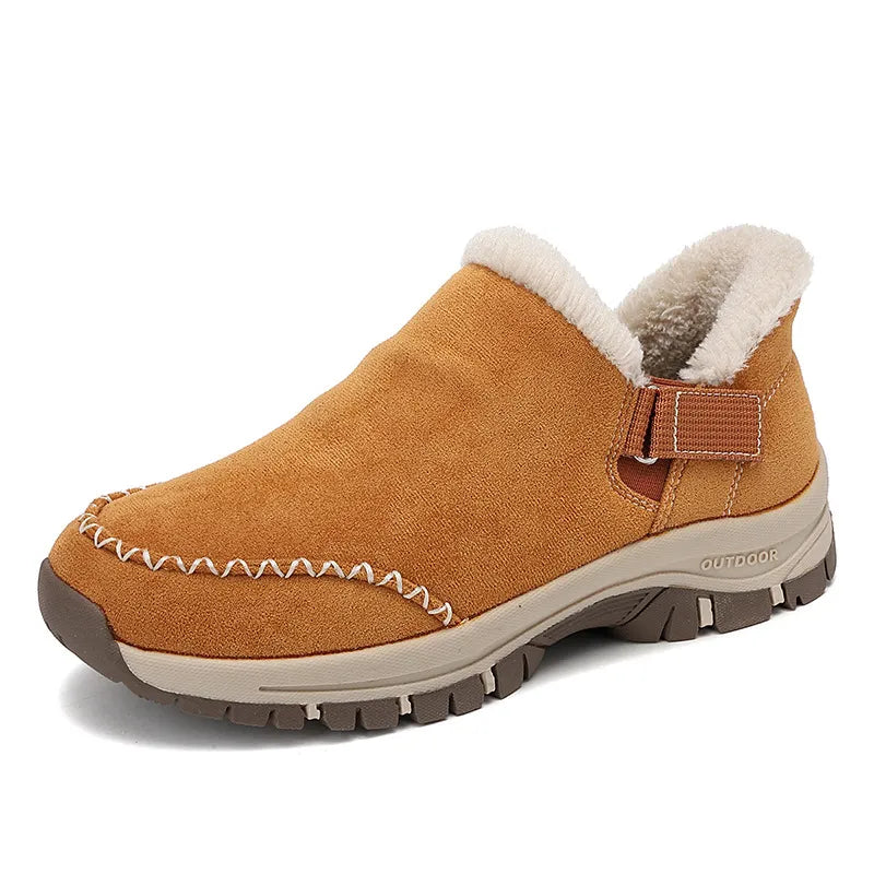 Winter Instappers met Imitatiebont Voering – Warme Orthopedische Schoenen met Antislip Zool