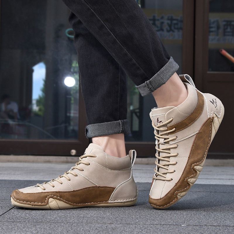 Leren Heren Schoenen – Comfortabele Nubuck Leren Schoenen met Grip & Duurzaamheid