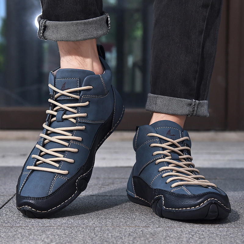 Leren Heren Schoenen – Comfortabele Nubuck Leren Schoenen met Grip & Duurzaamheid