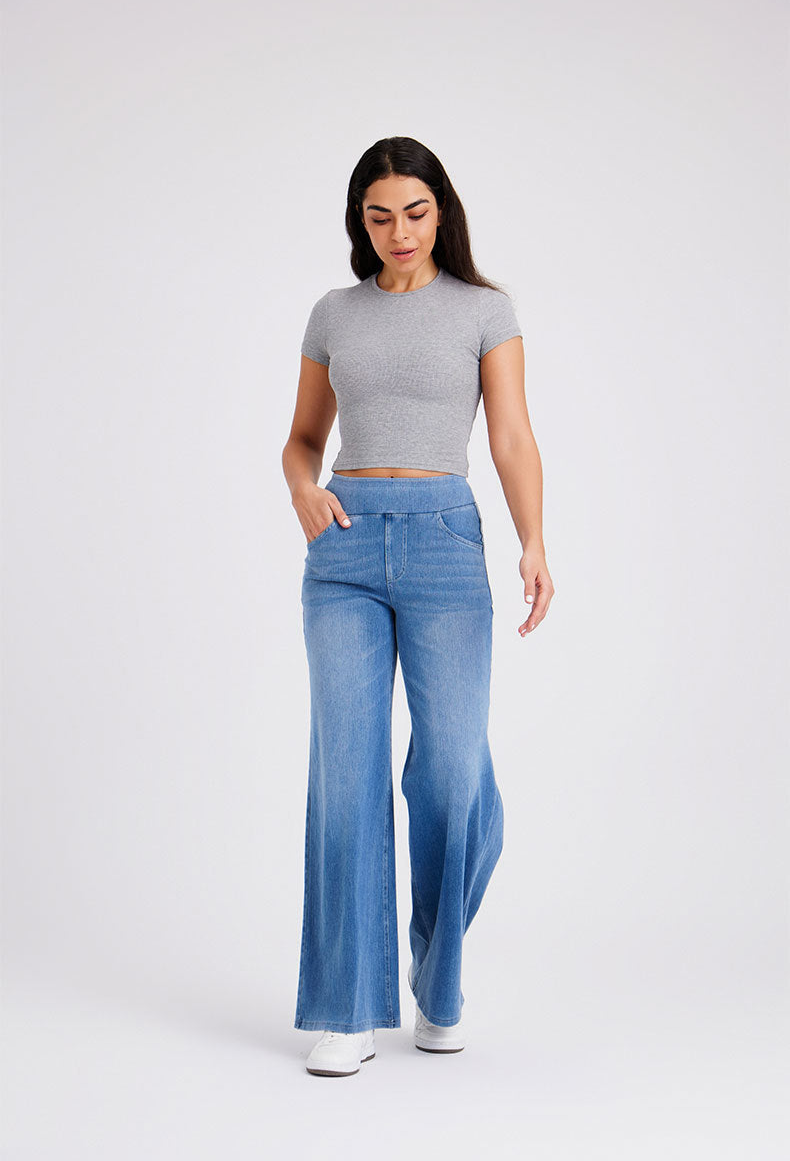 Bootcut Jeans met Hoge Taille – Rekbaar Comfort & Tijdloze Pasvorm