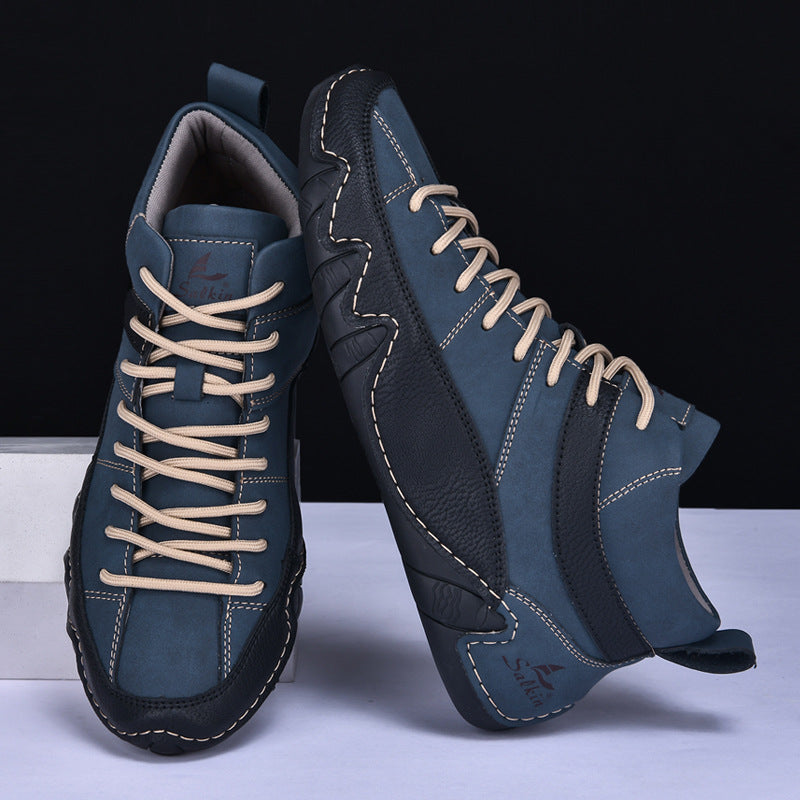 Leren Heren Schoenen – Comfortabele Nubuck Leren Schoenen met Grip & Duurzaamheid
