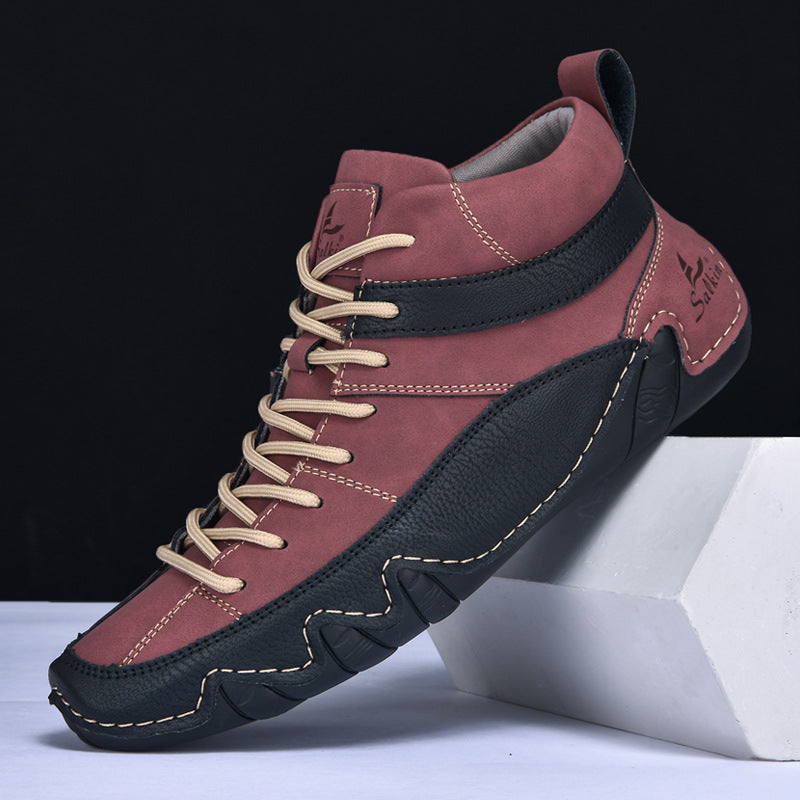 Leren Heren Schoenen – Comfortabele Nubuck Leren Schoenen met Grip & Duurzaamheid