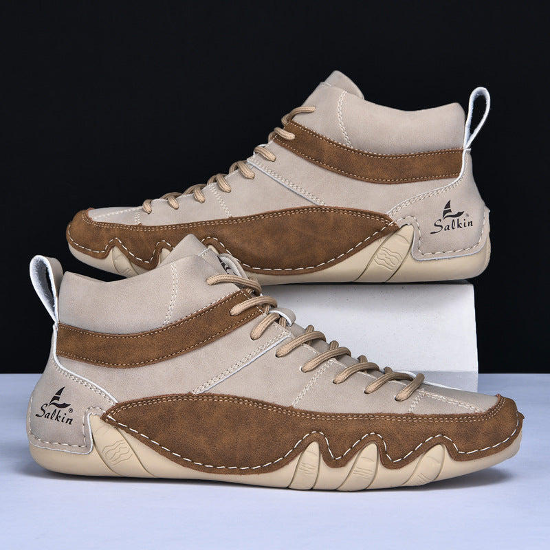 Leren Heren Schoenen – Comfortabele Nubuck Leren Schoenen met Grip & Duurzaamheid