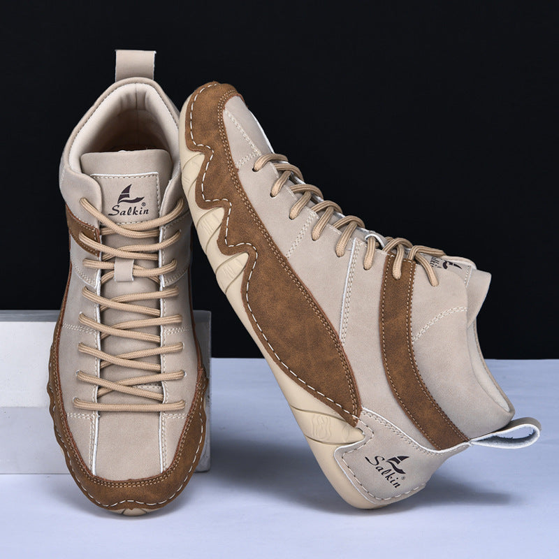 Leren Heren Schoenen – Comfortabele Nubuck Leren Schoenen met Grip & Duurzaamheid