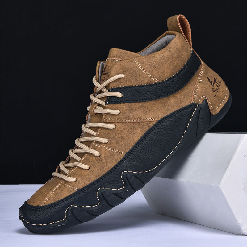 Leren Heren Schoenen – Comfortabele Nubuck Leren Schoenen met Grip & Duurzaamheid