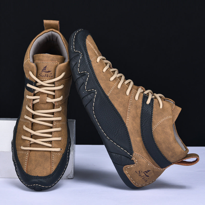 Leren Heren Schoenen – Comfortabele Nubuck Leren Schoenen met Grip & Duurzaamheid