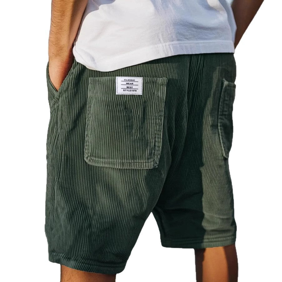 Velours Shorts Heren – Zachte Geribbelde Stof, Comfortabele Pasvorm & Stijlvolle Look