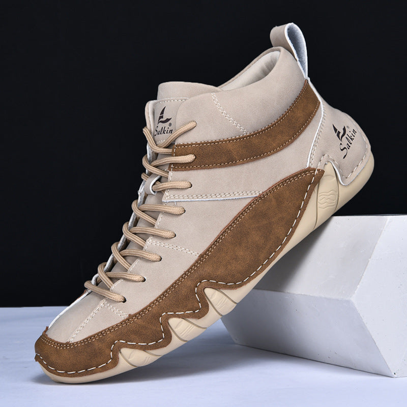 Leren Heren Schoenen – Comfortabele Nubuck Leren Schoenen met Grip & Duurzaamheid