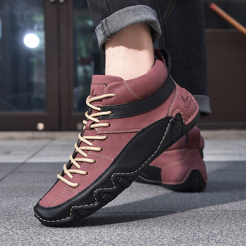 Leren Heren Schoenen – Comfortabele Nubuck Leren Schoenen met Grip & Duurzaamheid