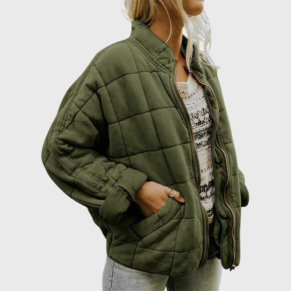 Elegante Jas – Lichtgewicht Gewatteerde Winterjas met Oversized Pasvorm & Stijlvolle Details