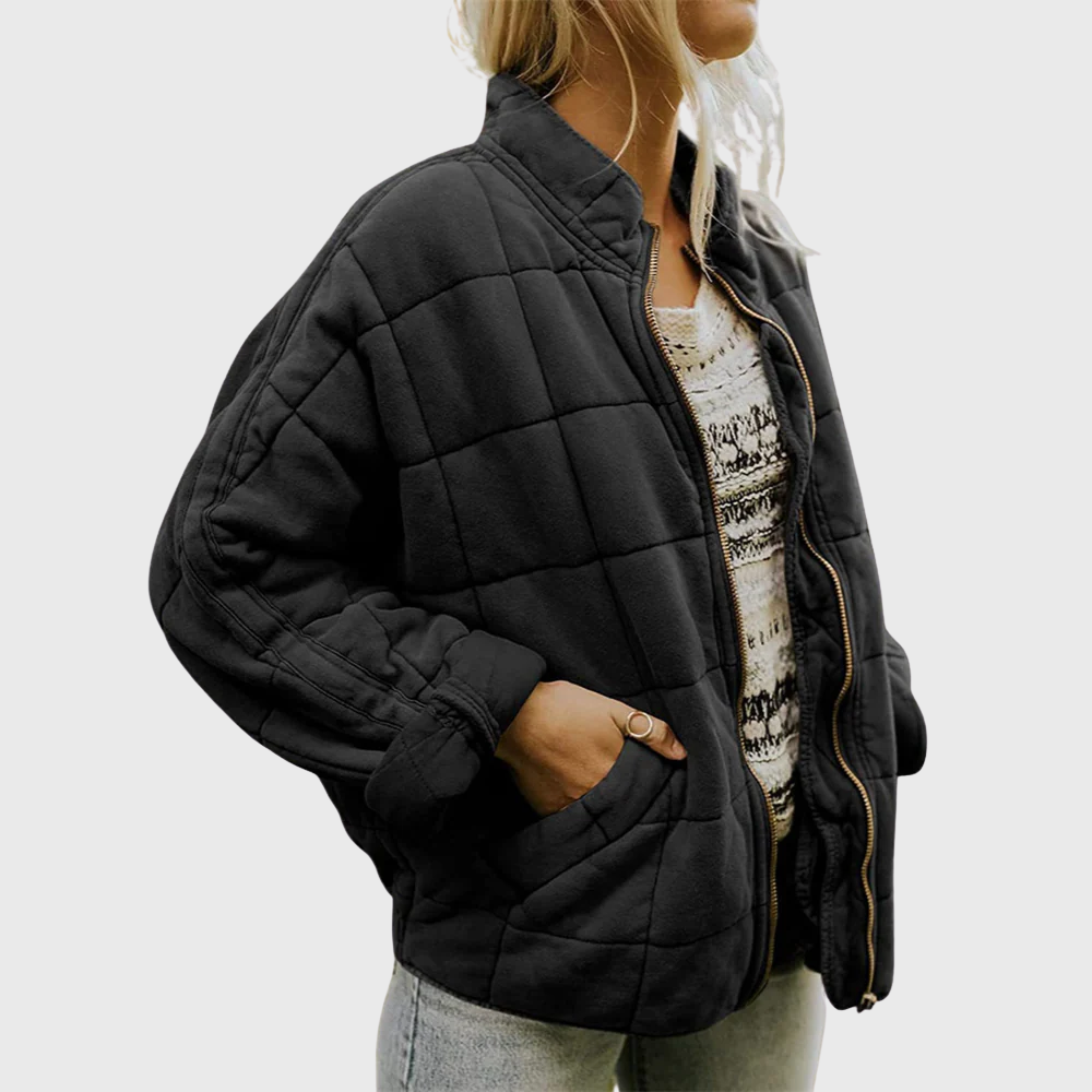 Elegante Jas – Lichtgewicht Gewatteerde Winterjas met Oversized Pasvorm & Stijlvolle Details