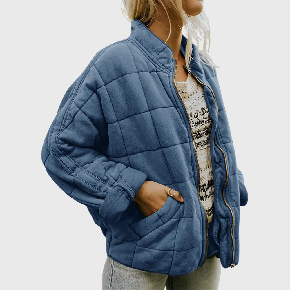Elegante Jas – Lichtgewicht Gewatteerde Winterjas met Oversized Pasvorm & Stijlvolle Details