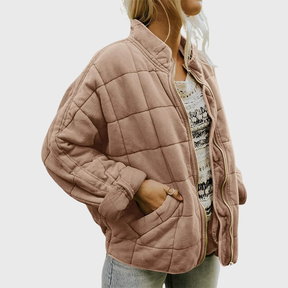 Elegante Jas – Lichtgewicht Gewatteerde Winterjas met Oversized Pasvorm & Stijlvolle Details