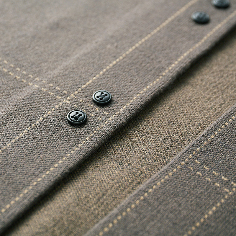 Wool Weaver Cardigan – Luxe Gebreid Vest van Wol met Ruitpatroon