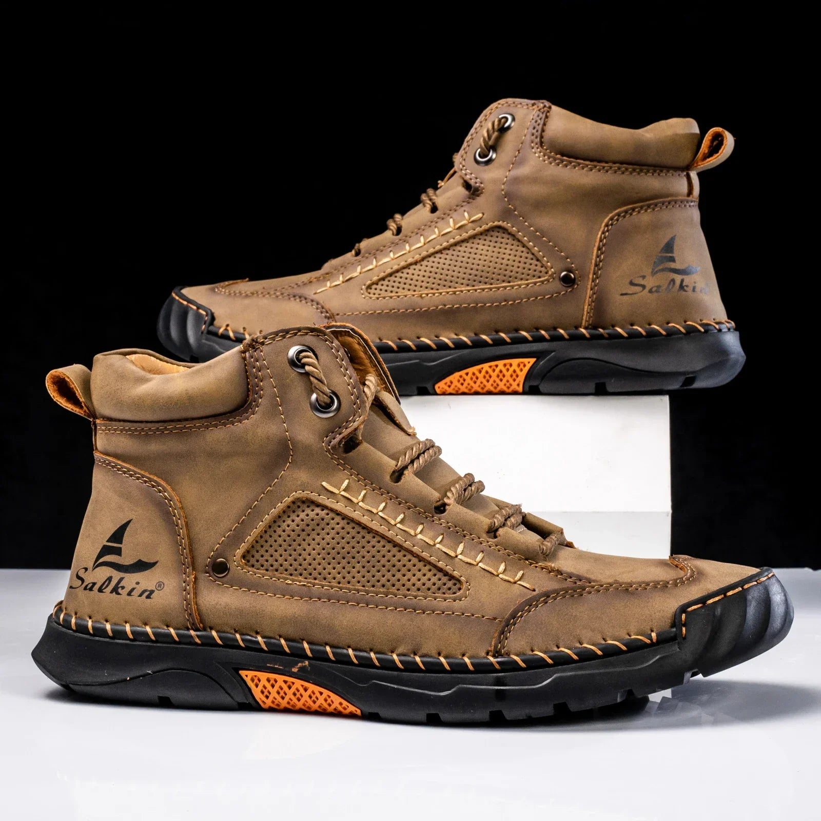 Hoge Top Schoenen – Premium Leer, Waterdicht en Ademend voor Ultiem Comfort