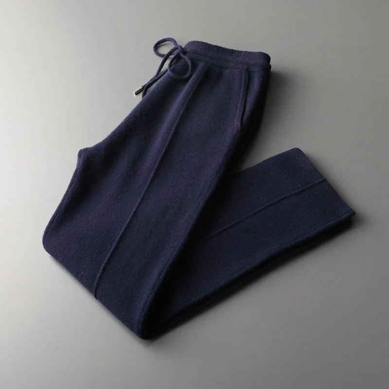 Luxe Kasjmier Broek voor Heren – Comfortabele Lounge Pants met Verfijnde Pasvorm