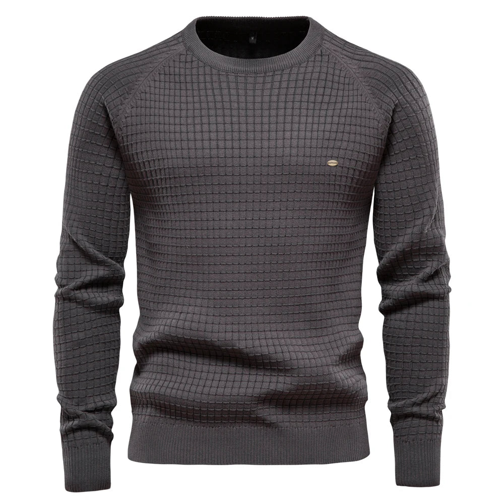 Heren Pullover van Katoen met Patroon – Comfortabel, Slim Fit & Veelzijdig