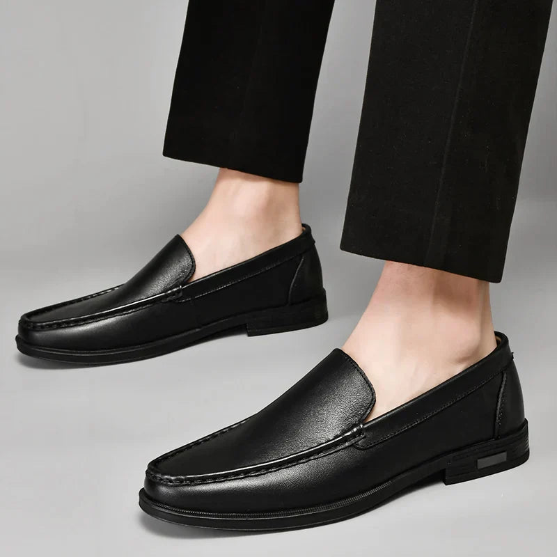 Heren Leren Loafers – Klassieke Instappers van Echt Leer met Comfortabele Zool