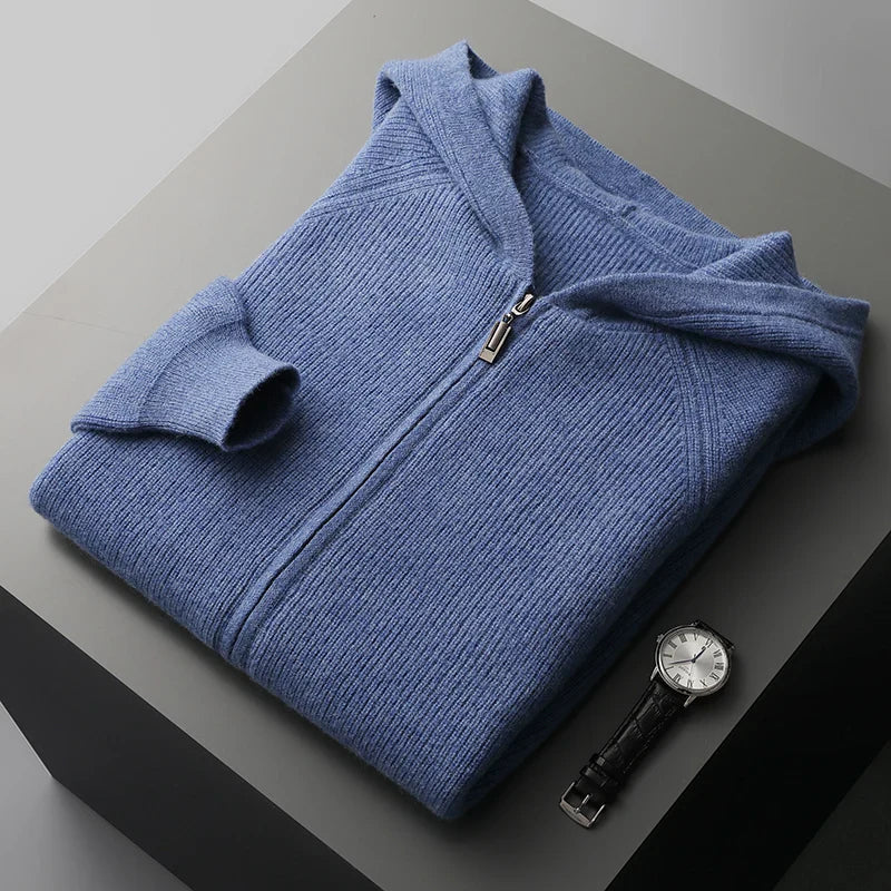 Luxe Cashmere Heren Hoodie – Zachte & Warme Hoodie van Kasjmier en Merino Wol