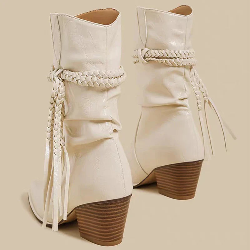 Western Flair Boots – Suède Laarzen met Franjes, Comfortabele Hak & Stijlvolle Western Look