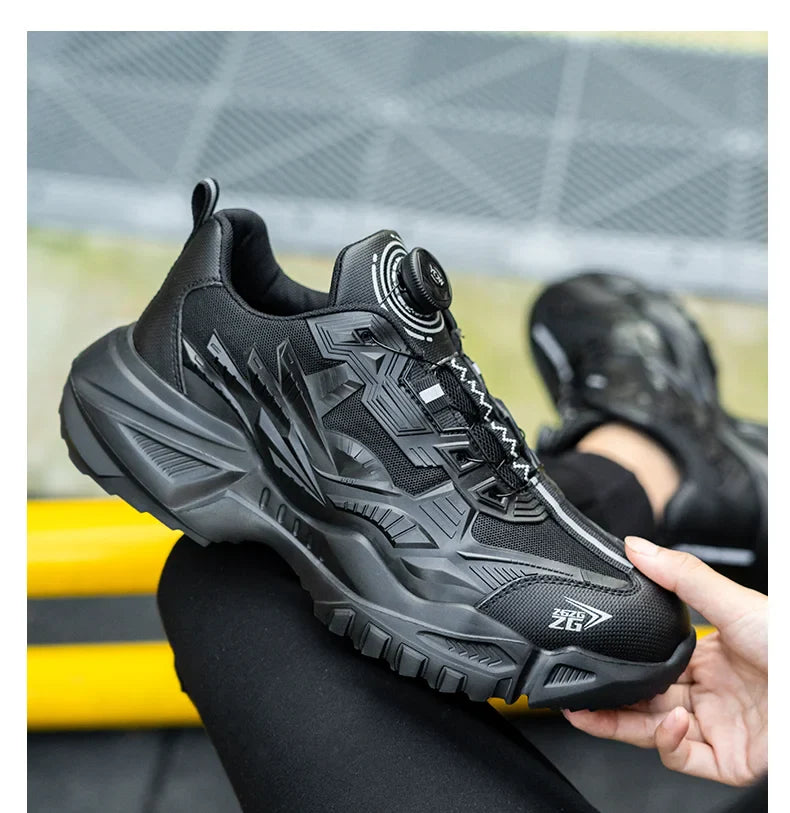 Ademend Werkschoenen voor Heren – Kevlar Zool, Stalen Neus, Comfort voor de Hele Dag