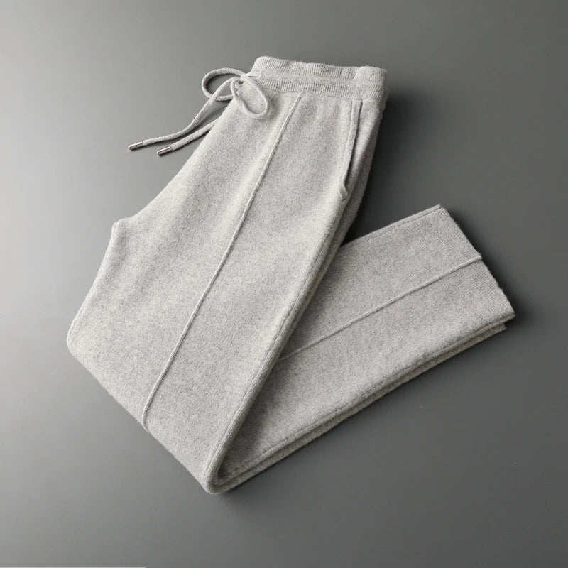 Luxe Kasjmier Broek voor Heren – Comfortabele Lounge Pants met Verfijnde Pasvorm