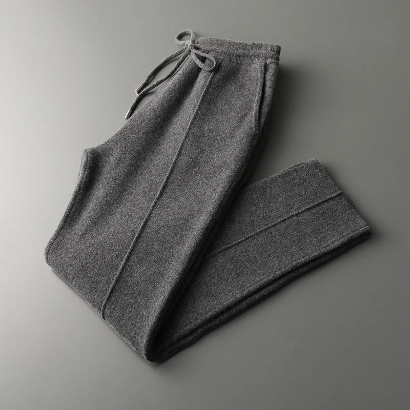 Luxe Kasjmier Broek voor Heren – Comfortabele Lounge Pants met Verfijnde Pasvorm