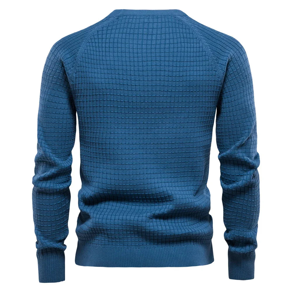 Heren Pullover van Katoen met Patroon – Comfortabel, Slim Fit & Veelzijdig