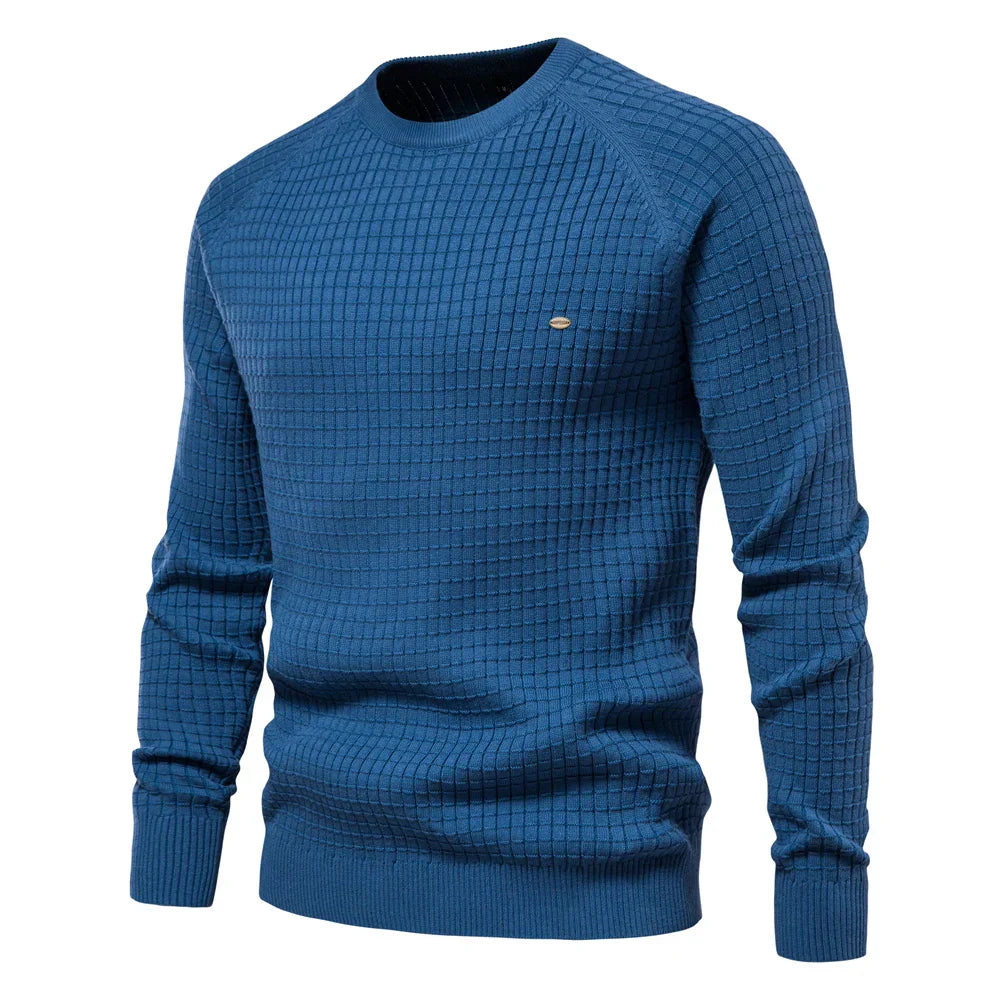Heren Pullover van Katoen met Patroon – Comfortabel, Slim Fit & Veelzijdig