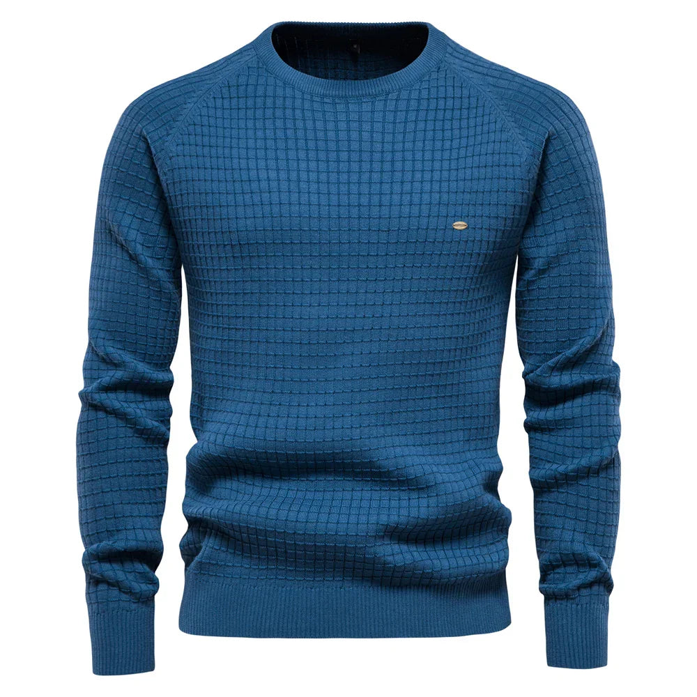 Heren Pullover van Katoen met Patroon – Comfortabel, Slim Fit & Veelzijdig
