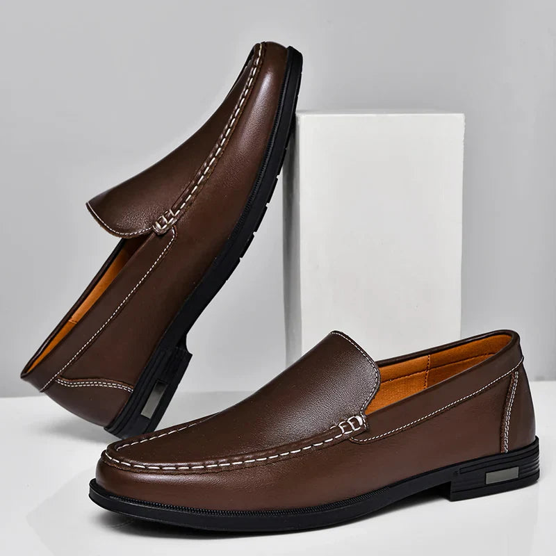 Heren Leren Loafers – Klassieke Instappers van Echt Leer met Comfortabele Zool