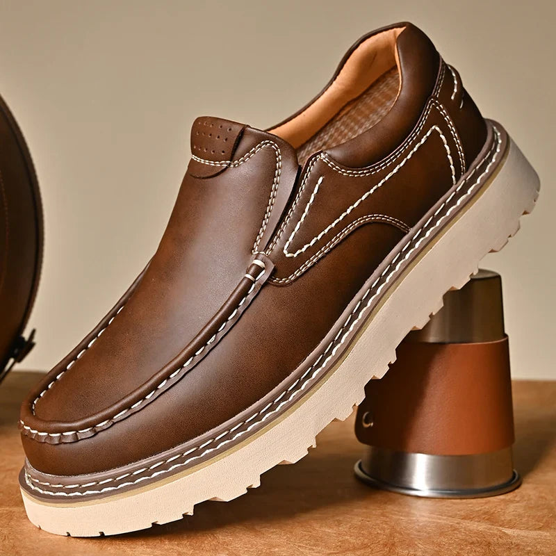 Heren Loafers van Rundleer – Orthopedisch Slip-On Schoenen met Comfortabele Binnenzool & Antislip Zool