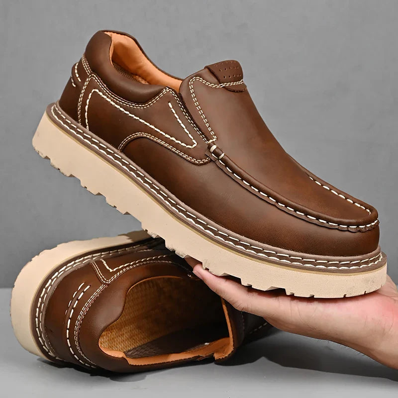 Heren Loafers van Rundleer – Orthopedisch Slip-On Schoenen met Comfortabele Binnenzool & Antislip Zool