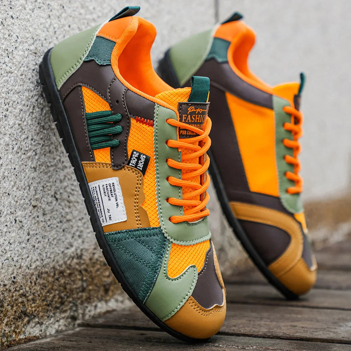Patchwork Straatsneakers – Trendy & Comfortabele Sneakers met Uniek Design