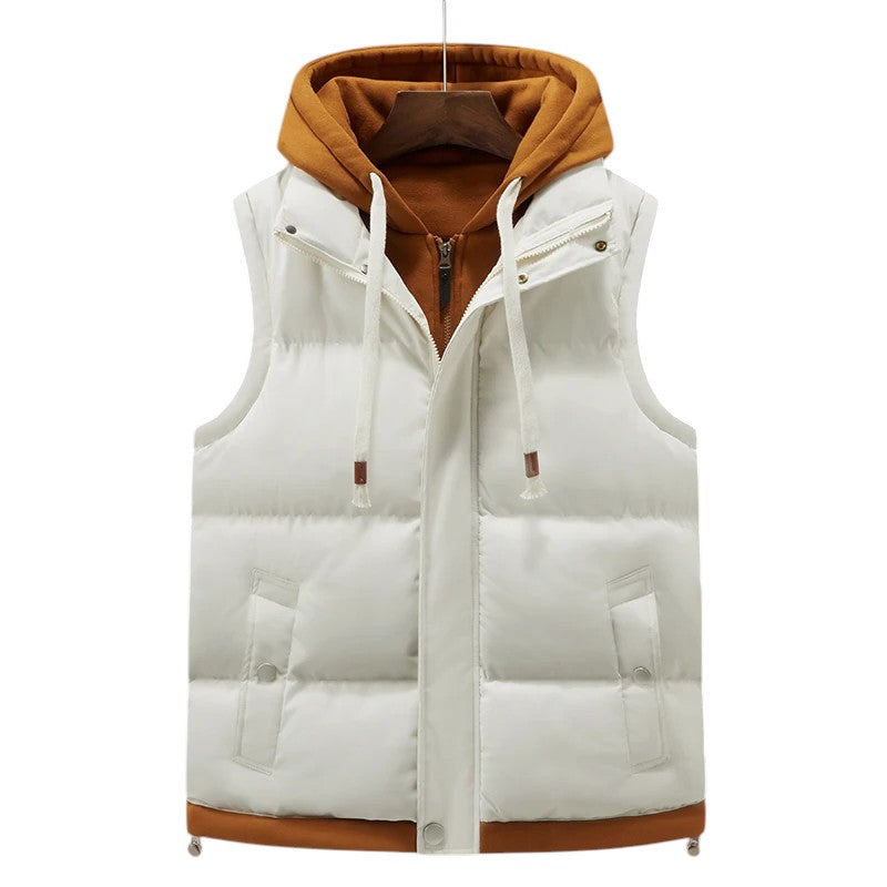 Heren Gewatteerd Bodywarmer met Capuchon – Warm, Comfortabel & Stijlvol