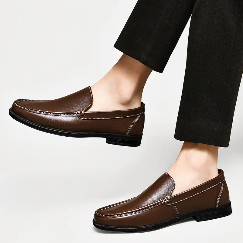 Heren Leren Loafers – Klassieke Instappers van Echt Leer met Comfortabele Zool