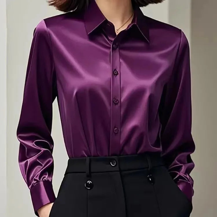 Satijnen Blouse voor Dames – Tijdloos, Elegant & Zijdezacht