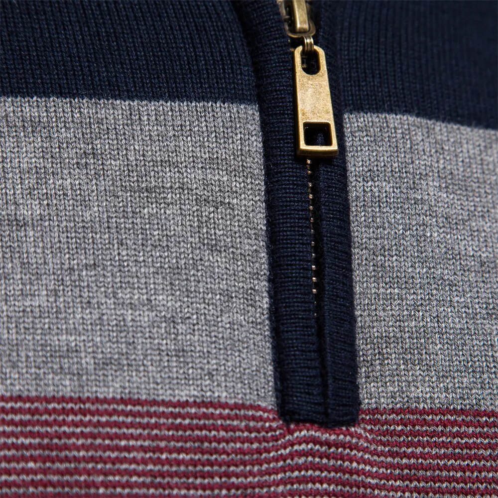 Quarter Zip Sweater – Stijlvolle Herentrui met Ritskraag van Katoenmix