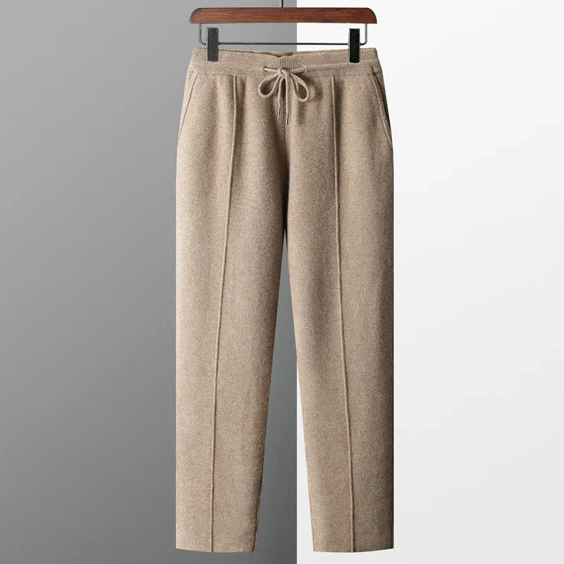 Luxe Kasjmier Broek voor Heren – Comfortabele Lounge Pants met Verfijnde Pasvorm