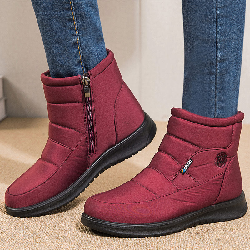 Warme Dames Gewatteerde Winter Enkelboots met Bontvoering & Antislip Grip