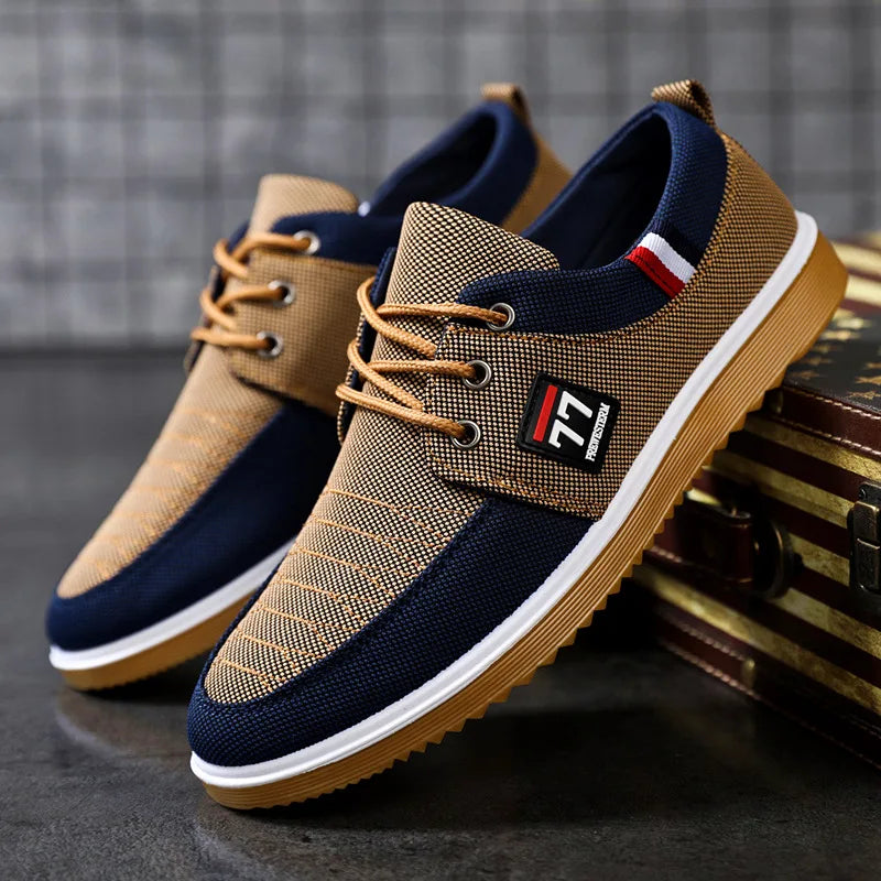 Canvas Lace-Ups – Ademend, Comfortabel & Stijlvol Casual Schoeisel voor Heren