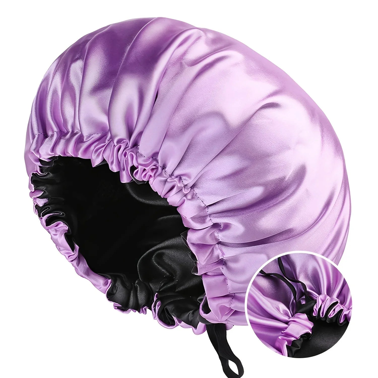 Dames Mode Bonnet – Zachte Zijdezachte Dubbelgelaagde Haarmuts met Knopen, Verstelbaar & Comfortabel voor Dagelijks Gebruik en Slaap