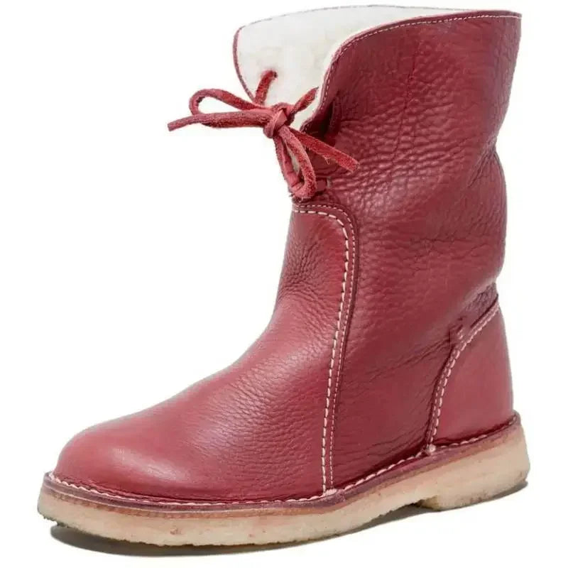Stijlvolle Warme Boots – Comfortabele Dameslaarzen met Bontvoering & Antislip Zool