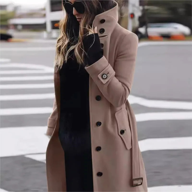 Elegante Trenchcoat – Luxe Wollen Dames & Heren Jas met Slim Fit en Tijdloos Design