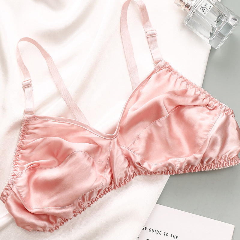 Luxe Zijde Beha Zonder Beugel – Elegant, Ademend & Comfortabel Ondergoed