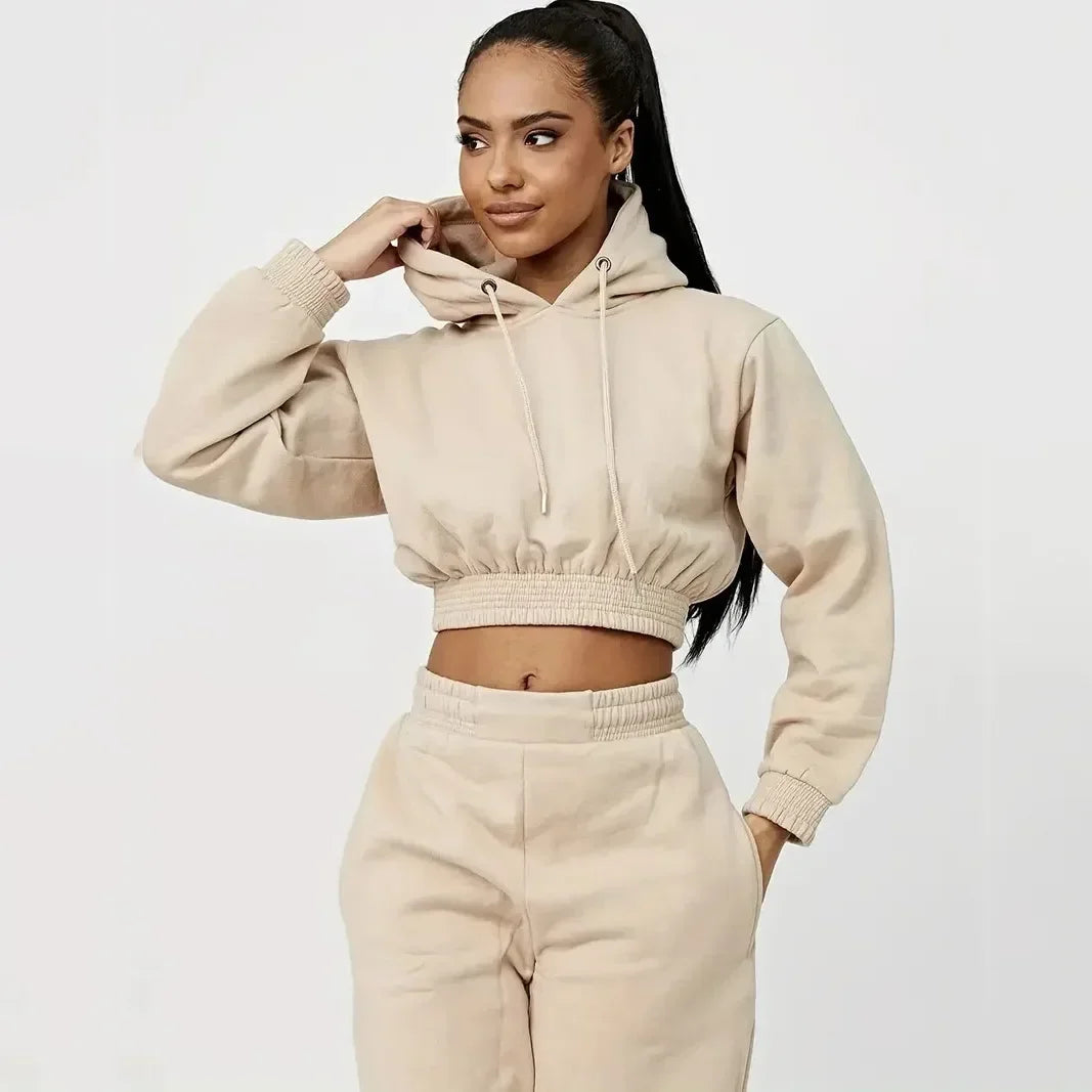Dames Trainingspak – Pullover Trui & Sweatpants in Comfortabele Stijl