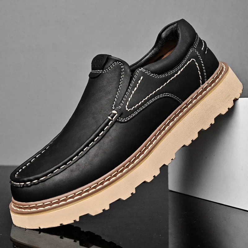 Heren Loafers van Rundleer – Orthopedisch Slip-On Schoenen met Comfortabele Binnenzool & Antislip Zool